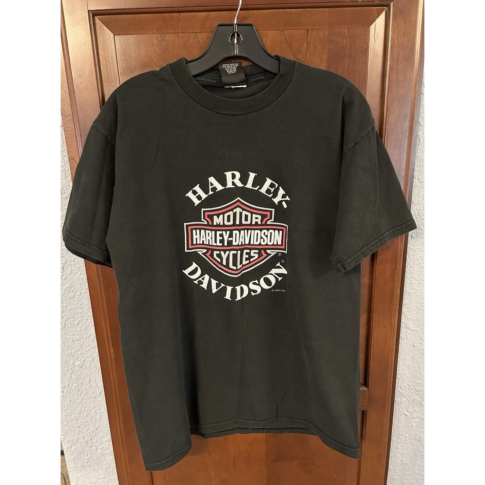 Vintage Made In The USA LRG Harley Davidson T-Shirt Sam's Motorcycles Philly
